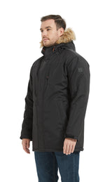 North Woods Heavyweight Snorkel Parka Jacket for Men and Women - Wind and Water Resistant with Faux Fur Trim