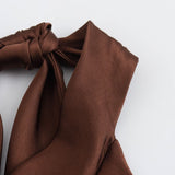 Mocha | Robe midi à dos nu pour femmes