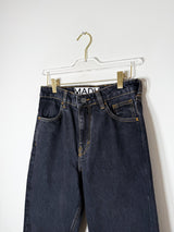Ozon Black Sculpture | Cropped Barrel Men's Jeans in Washed Black
