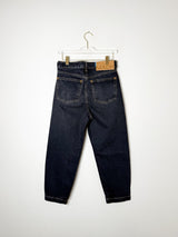 Ozon Black Sculpture | Cropped Barrel Men's Jeans in Washed Black