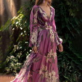 Rhena | Women’s Floral Chiffon Midi Dress