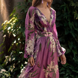 Rhena | Women’s Floral Chiffon Midi Dress