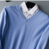 Casharo | Pull en cachemire de luxe à col en V pour hommes