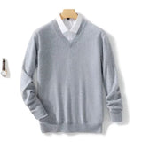 Casharo | Pull en cachemire de luxe à col en V pour hommes
