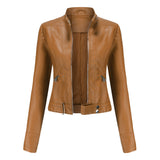 Selene | Women’s PU Zip-Front Jacket