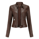 Selene | Women’s PU Zip-Front Jacket