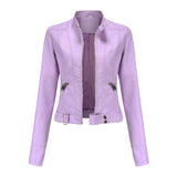 Selene | Women’s PU Zip-Front Jacket