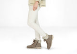 Stella | Taupe Suede Hiking Boots for Women with Faux Fur Cuff and Ortho-Cushion™ Comfort