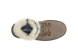 Stella | Taupe Suede Hiking Boots for Women with Faux Fur Cuff and Ortho-Cushion™ Comfort