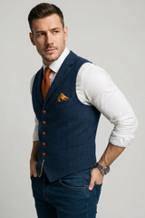 Torrin | Men’s Checked Tweed Waistcoat
