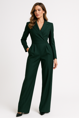 Uniece | Women’s Blazer-Style Long-Sleeve Jumpsuit