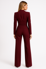 Uniece | Women’s Blazer-Style Long-Sleeve Jumpsuit
