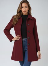 Valerine | Women’s Classic Black Wool Coat
