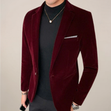 Velaro | Men’s Slim-Fit Velvet Blazer