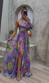 Whiney | Robe Florale à Une Épaule pour Femmes