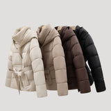 Fritzy | Women’s Puffer Jacket with Hood and Belt