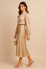 Hains | Women’s High-Neck Midi Dress