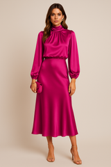 Hains | Women’s High-Neck Midi Dress