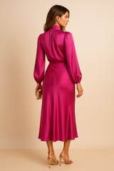 Hains | Women’s High-Neck Midi Dress