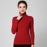Arleena | Pull col roulé côtelé ajusté pour femmes