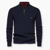 Zaine | Men’s Ribbed Half-Zip Stand-Collar Jumper