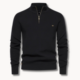 Zaine | Men’s Ribbed Half-Zip Stand-Collar Jumper