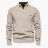 Zaine | Men’s Ribbed Half-Zip Stand-Collar Jumper