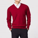 Casharo | Pull en cachemire de luxe à col en V pour hommes