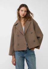 Ameline | Women’s Double-Breasted Cropped Jacket